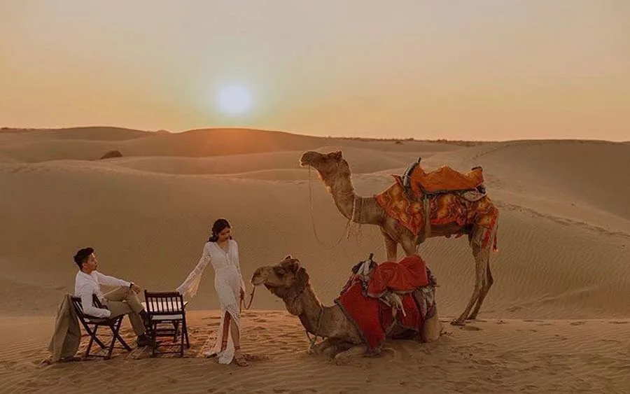 Camel safari experience — The Kafila Desert Camp, Jaisalmer
