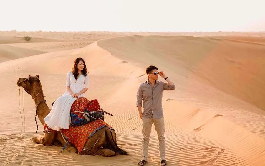 Camel safari experience — The Kafila Desert Camp, Jaisalmer