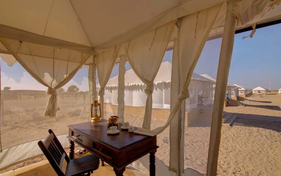 Luxury Tented Suite view — The Kafila Desert Camp, Jaisalmer